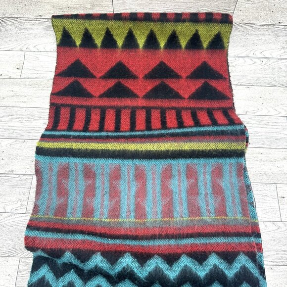 100% Cashmere Made in Scotland 11.5" x 63" Scarf (Blue Red, Black, Purple) - Picture 3 of 8